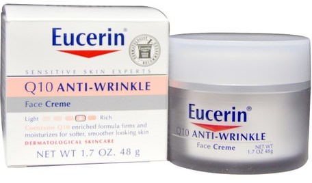 Q10 Anti-Wrinkle Face Creme, 1.7 oz (48 g) by Eucerin-Skönhet, Ansiktsvård, Eucerin Ansiktsvård, Rynk Krämer