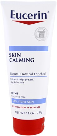 Skin Calming Creme, Dry Itchy Skin, Fragrance Free, 14 oz (396 g) by Eucerin-Bad, Skönhet, Body Lotion, Eucerin Lugn