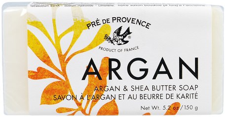 Pre de Provece, Argan & Shea Butter Soap Bar, 5.2 oz (150 g) by European Soaps-Bad, Skönhet, Tvål