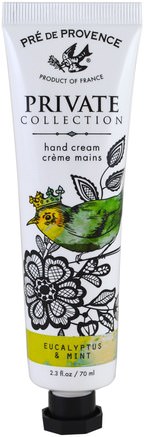 Pre de Provence, Private Collection, Hand Cream, Eucalyptus & Mint, 2.3 fl oz (70 ml) by European Soaps-Hälsa, Hud