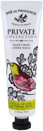 Pre de Provence, Private Collection, Hand Cream, Wild Celery & Tonka Bean, 2.3 fl oz (70 ml) by European Soaps-Hälsa, Hud