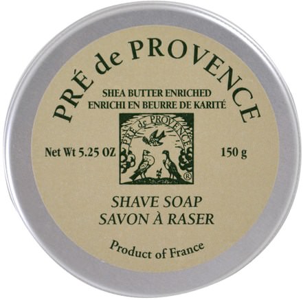 Pre de Provence, Shave Soap, Shea Butter Enriched, 5.25 oz (150 g) by European Soaps-Bad, Skönhet, Tvål