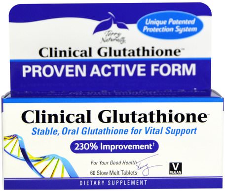 Terry Naturally, Clinical Glutathione, 60 Slow Melt Tablets by EuroPharma-Kosttillskott, L Glutation