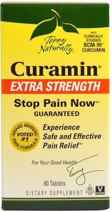 Terry Naturally, Curamin, Extra Strength, 60 Tablets by EuroPharma-Kosttillskott, Antioxidanter, Curcumin, Curamin