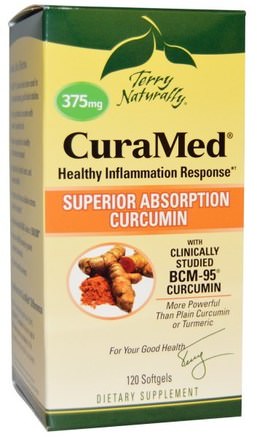 Terry Naturally, CuraMed, 375 mg, 120 Softgels by EuroPharma-Kosttillskott, Antioxidanter