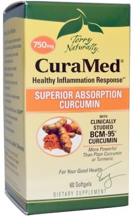 Terry Naturally, CuraMed, 750 mg, 60 Softgels by EuroPharma-Kosttillskott, Antioxidanter