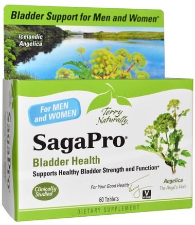 Terry Naturally, SagaPro Bladder Health, 60 Tablets by EuroPharma-Hälsa, Blåsan