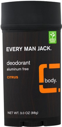 Deodorant, Citrus, 3.0 oz (88 g) by Every Man Jack-Bad, Skönhet, Deodorant