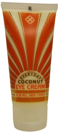 Eye Cream, For All Skin Types, Nightime Replenishing, 3 fl oz (88 ml) by Everyday Coconut-Skönhet, Ögonkräm, Ansiktsvård, Hud