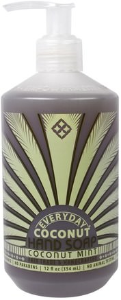 Hand Soap, Coconut Mint, 12 fl oz (354 ml) by Everyday Coconut-Bad, Skönhet, Tvål, Hem