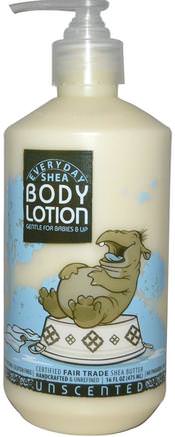 Body Lotion, Gentle for Babies on Up, Unscented, 16 fl oz (475 ml) by Everyday Shea-Bad, Skönhet, Body Lotion, Baby Lotion