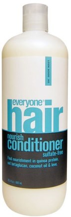 Hair Nourish Conditioner, Sulfate-Free, 20.3 fl oz (600 ml) by Everyone-Bad, Skönhet, Hår, Hårbotten, Schampo, Balsam, Balsam