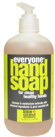 Hand Soap, Lime + Coconut Strawberry, 12.75 fl oz (377 ml) by Everyone-Bad, Skönhet, Tvål