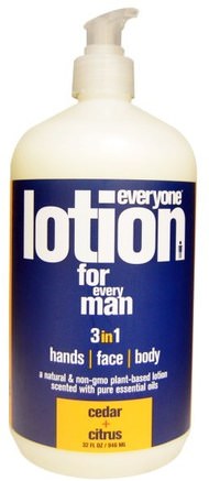 Lotion For Every Man 3 in 1, Cedar + Citrus, 32 fl oz (946 ml) by Everyone-Bad, Skönhet, Body Lotion, Hudvård Hos Män