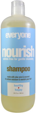 Nourish, Shampoo, Health + Happy, 20.3 fl oz (600 ml) by Everyone-Bad, Skönhet, Hår, Hårbotten, Schampo, Balsam