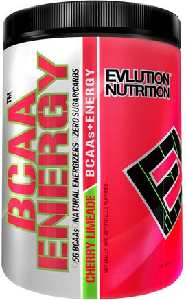 BCAA Energy, Cherry Limeade, 9.9 oz (282 g) by EVLution Nutrition-Kosttillskott, Aminosyror, Bcaa (Förgrenad Aminosyra), Sport, Sport