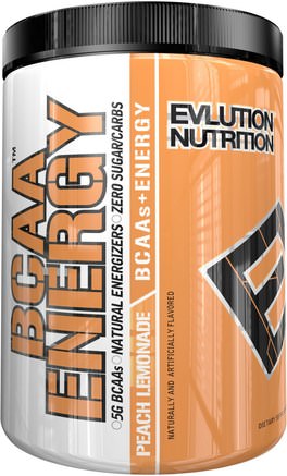 BCAA Energy, Peach Lemonade, 11.4 oz (324 g) by EVLution Nutrition-Sport, Kosttillskott, Bcaa (Förgrenad Aminosyra)