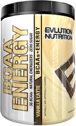 BCAA Energy, Vanilla Latte, 13.8 oz (390 g) by EVLution Nutrition-Sport, Kosttillskott, Bcaa (Förgrenad Aminosyra)