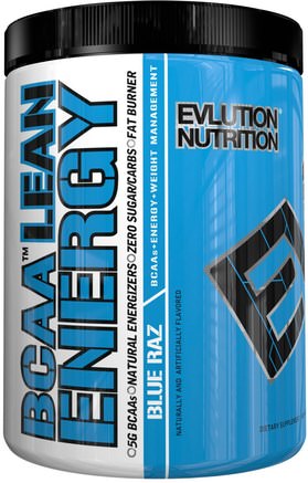 BCAA Lean Energy, Blue Raz, 11.2 oz (318 g) by EVLution Nutrition-Hälsa, Energi, Sport