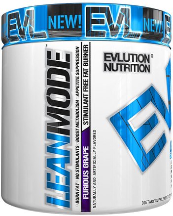 LeanMode, Furious Grape, 6.1 oz (174 g) by EVLution Nutrition-Sport, Viktminskning, Kost, Fettbrännare