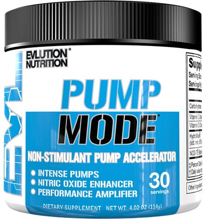 PumpMode, 4.02 oz (114 g) by EVLution Nutrition-Sport, Träning