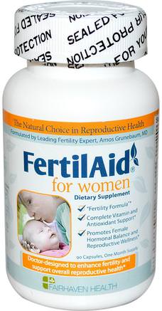 FertilAid for Women, 90 Veggie Caps by Fairhaven Health-Hälsa, Kvinnor