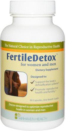 FertileDetox for Women & Men, 90 Veggie Caps by Fairhaven Health-Hälsa, Män, Kvinnor