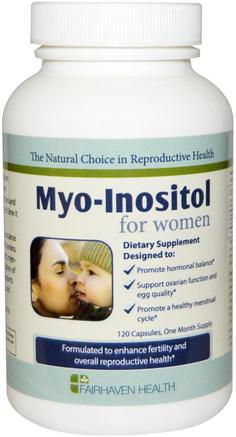 Myo-Inositol, For Women and Men, 120 Capsules by Fairhaven Health-Hälsa, Kvinnor