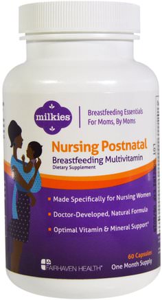 Nursing Postnatal Breastfeeding Multivitamin, 60 Capsules by Fairhaven Health-Barns Hälsa, Barnfodring, Amning, Barnmat