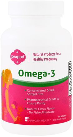 Pregnancy Plus, Omega 3, 90 Softgels by Fairhaven Health-Kosttillskott, Efa Omega 3 6 9 (Epa Dha), Omega 369 Cap / Flikar, Fiskolja Mjölk
