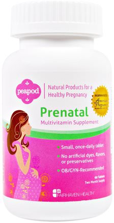 Prenatal Mutlivitamin Supplement, 60 Tablets by Fairhaven Health-Vitaminer, Prenatala Multivitaminer