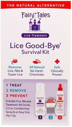 Lice Good-Bye Survival Kit, 3 Piece Kit by Fairy Tales-Bad, Skönhet, Hår, Hårbotten, Hälsa