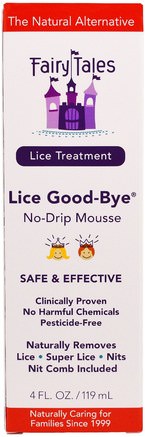 Lice Treatment, Lice Good-Bye, No-Drip Mousse, 4 fl oz (119 ml) by Fairy Tales-Bad, Skönhet, Hår, Hårbotten, Hälsa