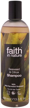 Shampoo, For All Hair Types, Seaweed & Citrus, 13.5 fl. oz (400 ml) by Faith in Nature-Bad, Skönhet, Hår, Hårbotten