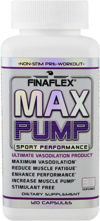 Max Pump, 120 Capsules by Finaflex-Hälsa, Energi, Sport, Träning