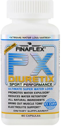PX Diuretix, 80 Capsules by Finaflex-Kosttillskott, Diuretika Vattenpiller