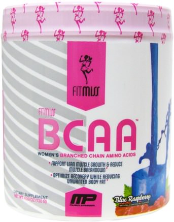 BCAA, Womens Branched Chain Amino Acids, Blue Raspberry, 5.29 oz (150 g) by FitMiss-Sport, Kvinnors Sportprodukter, Aminosyror, Bcaa (Grenad Kedjaminosyra)