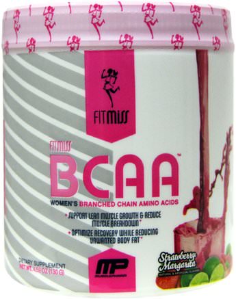 BCAA, Womens Branched Chain Amino Acids, Strawberry Margarita, 5.6 oz (159 g) by FitMiss-Sport, Kvinnors Sportprodukter, Aminosyror, Bcaa (Grenad Kedjaminosyra)