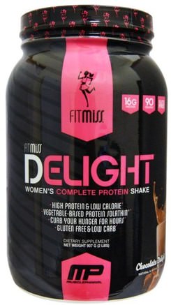 Delight, Womens Complete Protein Shake, Chocolate Delight, 2 lbs (907 g) by FitMiss-Sport, Kvinnors Sportprodukter