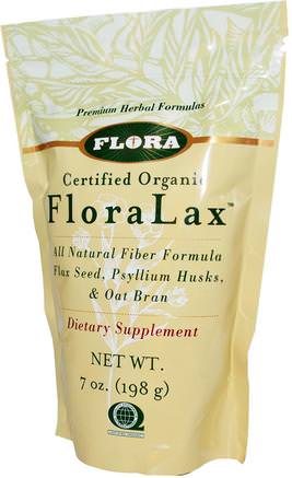 Certified Organic FloraLax, 7 oz (198 g) by Flora-Kosttillskott, Fiber, Hälsa, Förstoppning