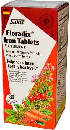 Floradix, Iron Tablets Supplement, 80 Tablets by Flora-Kosttillskott, Mineraler, Järn, Flora Floradix