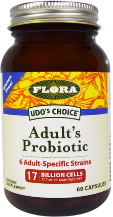 Udos Choice, Adults Probiotic, 60 Capsules by Flora-Kosttillskott, Probiotika, Iskylda Produkter