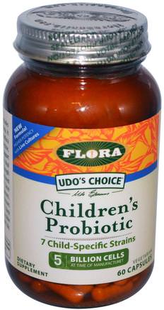 Udos Choice, Childrens Probiotic, 60 Veggie Caps by Flora-Kosttillskott, Probiotika, Probiotika För Barn