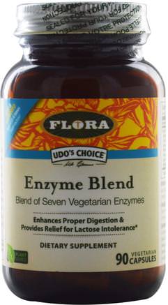 Udos Choice, Enzyme Blend, 90 Veggie Caps by Flora-Kosttillskott, Enzymer