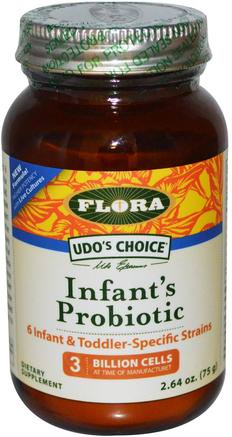 Udos Choice, Infants Probiotic, 2.64 oz (75 g) (Ice) by Flora-Kosttillskott, Probiotika, Probiotika För Barn