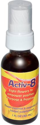 Activ-8, Flower Essence & Essential Oil, 1 fl oz (30 ml) by Flower Essence Services-Sverige