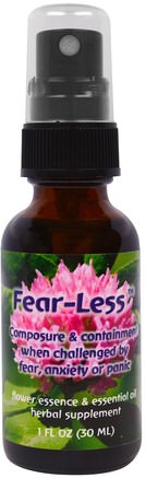 Fear-Less, Flower Essence & Essential Oil, 1 fl oz (30 ml) by Flower Essence Services-Sverige