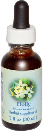 Healing Herbs, Holly, Flower Essence, 1 fl oz (30 ml) by Flower Essence Services-Sverige