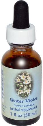Healing Herbs, Water Violet, Flower Essence, 1 fl oz (30 ml) by Flower Essence Services-Örter, Blomstermedel, Violett