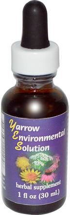Yarrow Environmental Solution, 1 fl oz (30 ml) by Flower Essence Services-Sverige